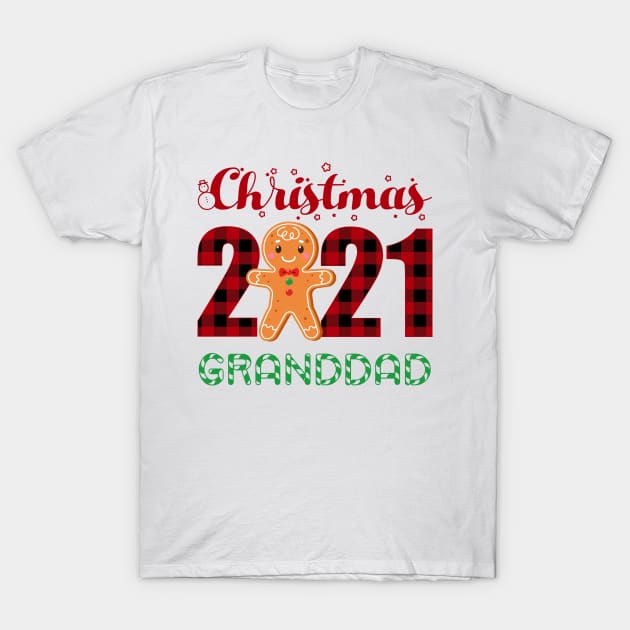 Christmas 2021 Granddad Gingerbread Matching Family Pajamas T-Shirt by Hancy